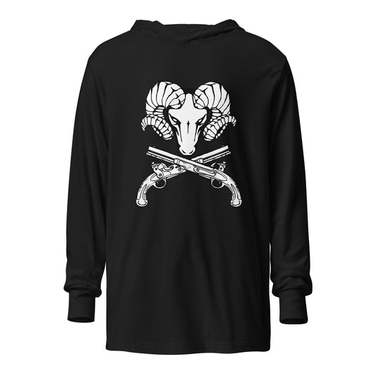 Performance | Hooded Long Sleeve T Shirt | USNA Pistol Team | Emblem Logo
