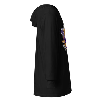 Performance | Hooded Long Sleeve T Shirt | UW Women's Club Lacrosse | Badge Logo