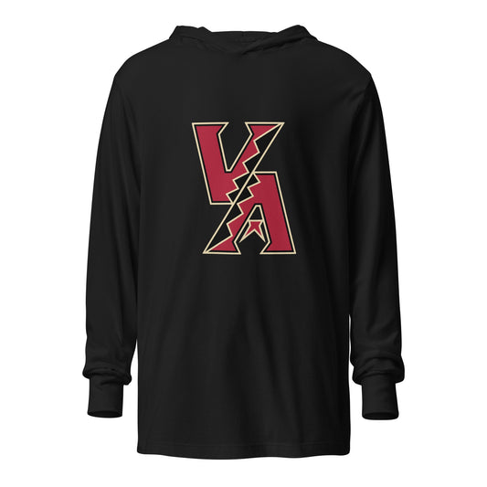 Performance | Hooded Long Sleeve T Shirt | VA Diamondbacks | Mark Logo