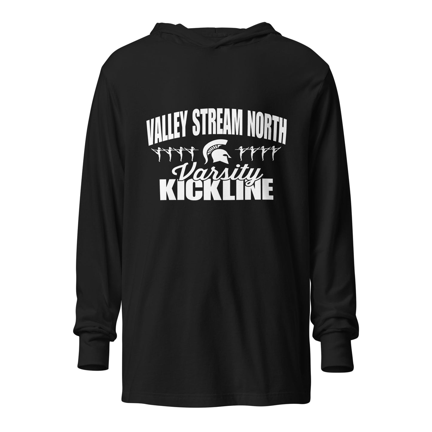 Performance | Hooded Long Sleeve T Shirt | Valley Stream North Kickline | Alt Logo