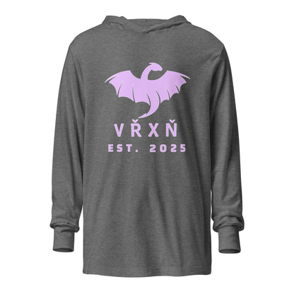 Performance | Hooded Long Sleeve T Shirt | VŘXŇ | Ancient Modern Logo