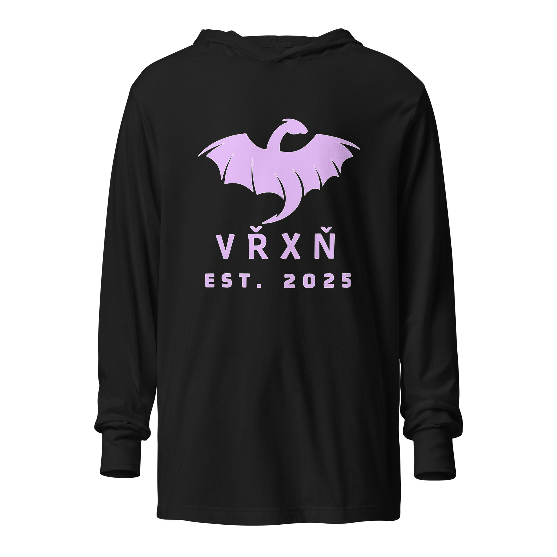 Performance | Hooded Long Sleeve T Shirt | VŘXŇ | Ancient Modern Logo