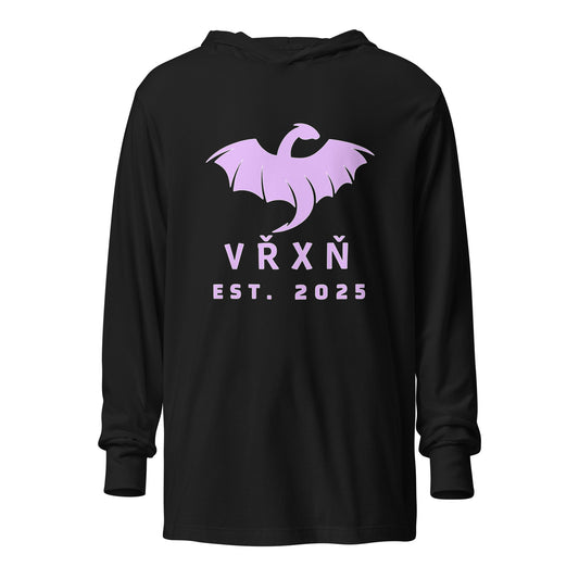 Performance | Hooded Long Sleeve T Shirt | VŘXŇ | Ancient Modern Logo