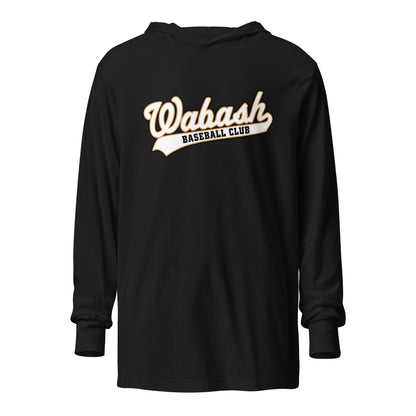 Performance | Hooded Long Sleeve T Shirt | Wabash Baseball Club | Alt Logo 1