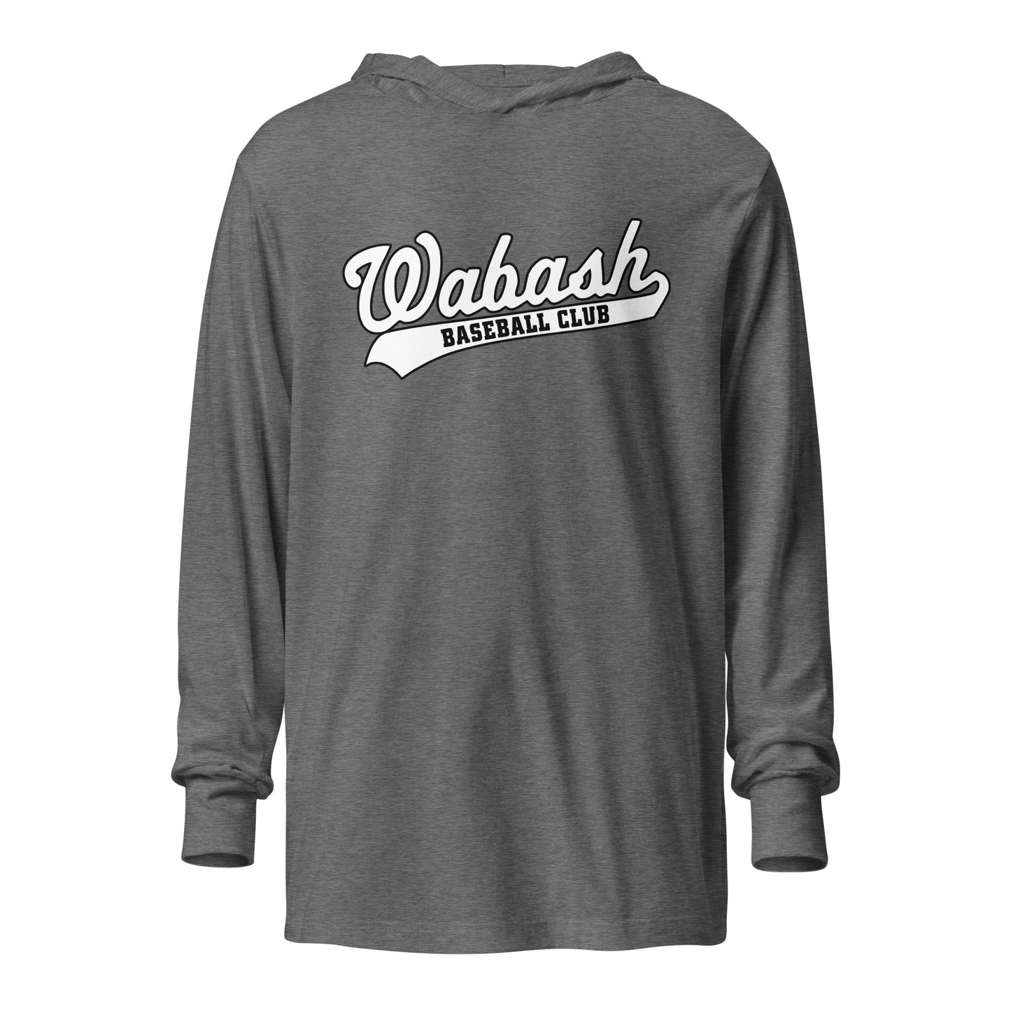 Performance | Hooded Long Sleeve T Shirt | Wabash Baseball Club | Alt Logo 2