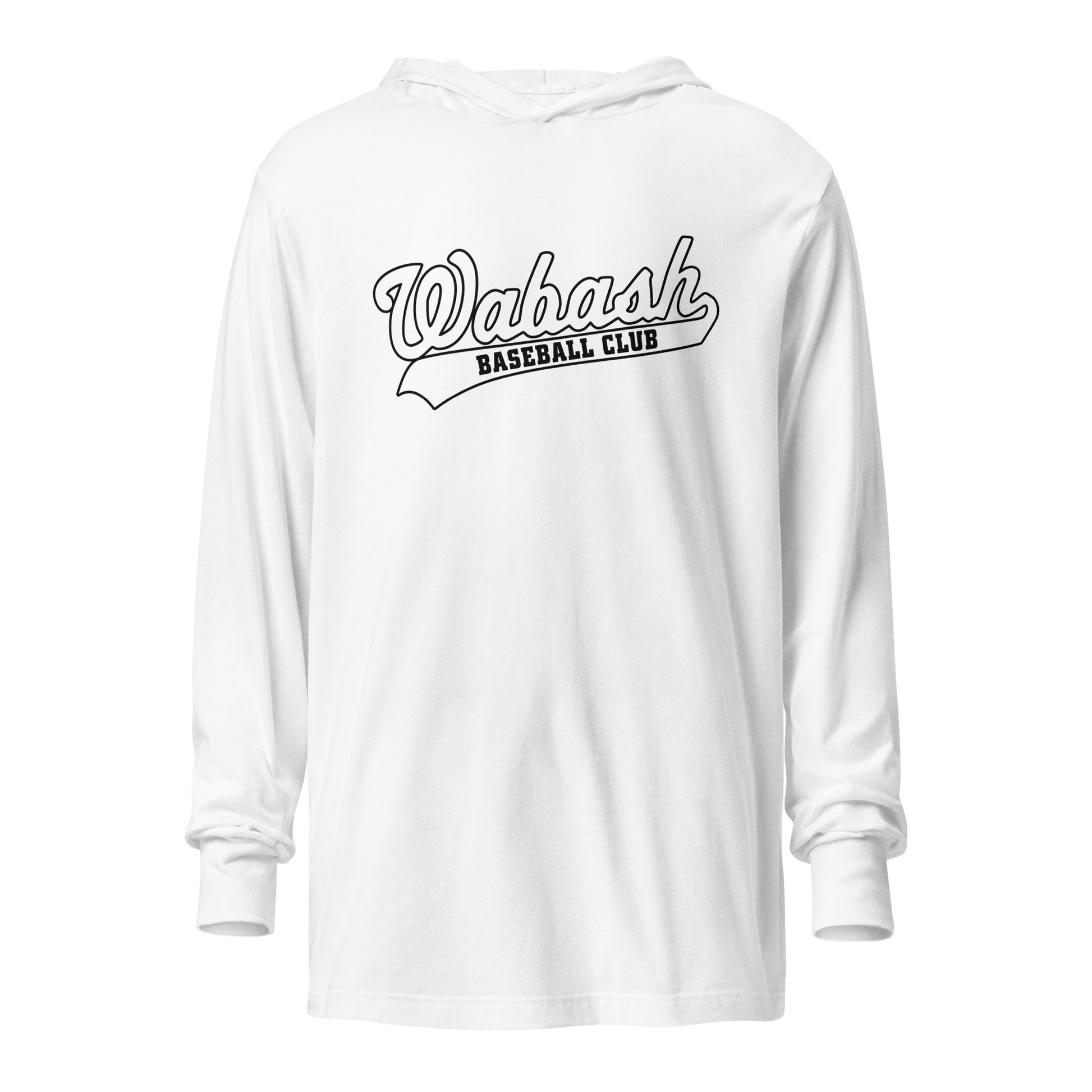 Performance | Hooded Long Sleeve T Shirt | Wabash Baseball Club | Alt Logo 2