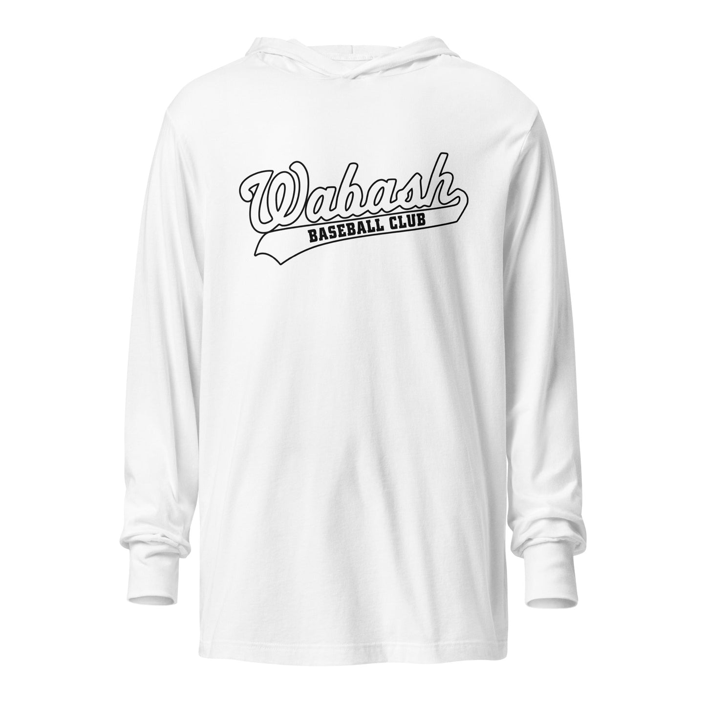 Performance | Hooded Long Sleeve T Shirt | Wabash Baseball Club | Alt Logo 2