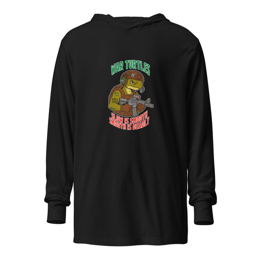 Performance | Hooded Long Sleeve T Shirt | War Turtles | Mascot Logo