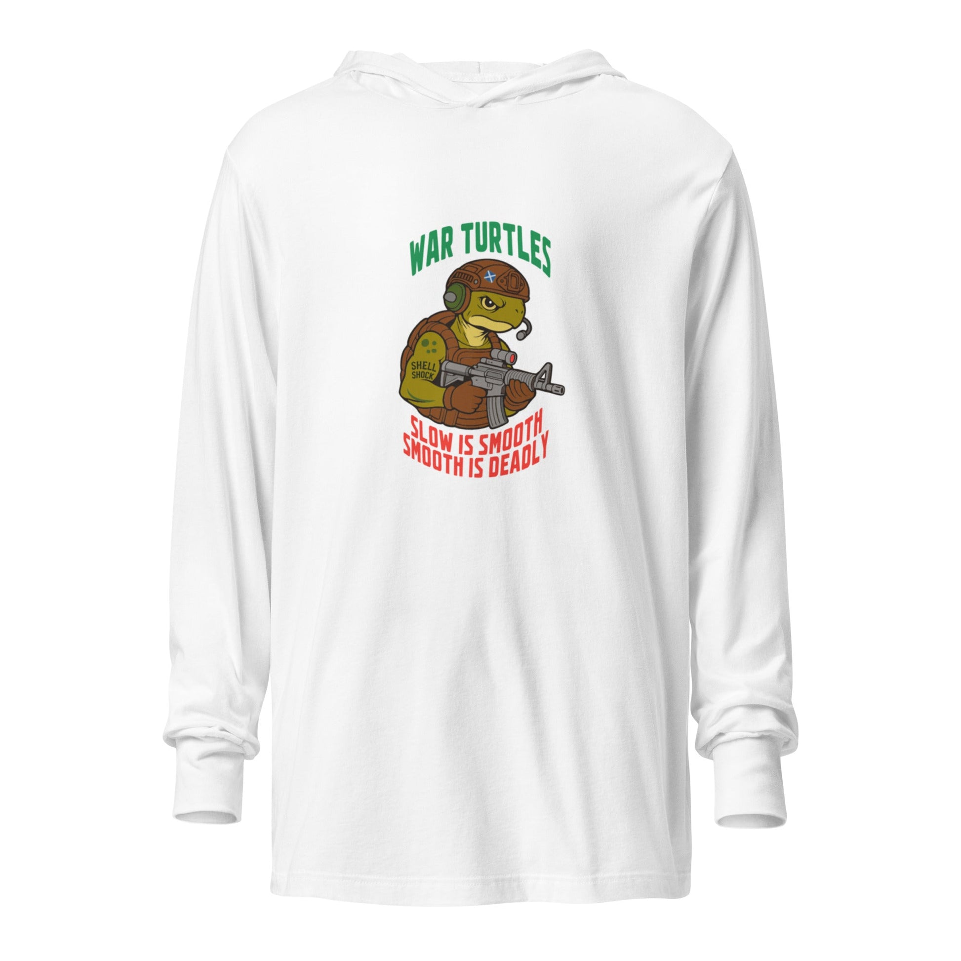 Performance | Hooded Long Sleeve T Shirt | War Turtles | Mascot Logo