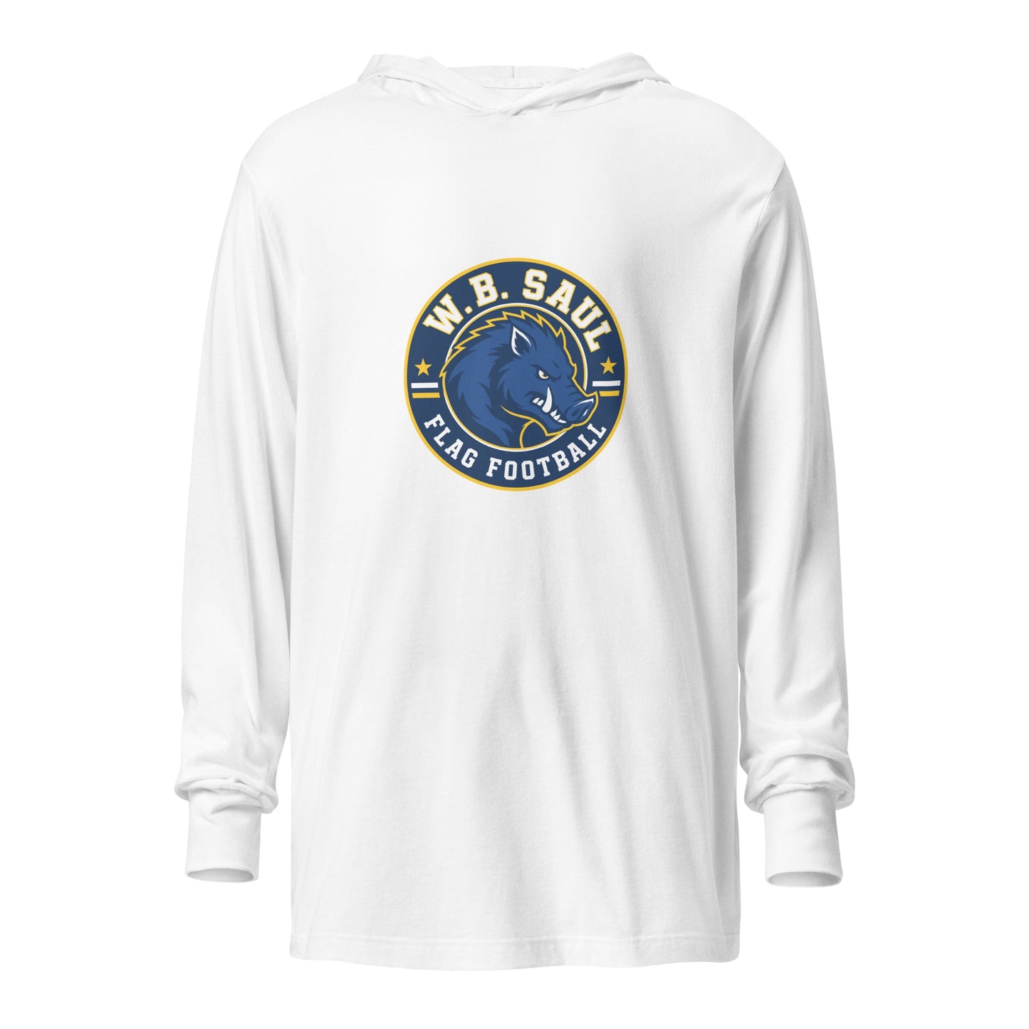 Performance | Hooded Long Sleeve T Shirt | W.B.Saul Razorbacks | Badge Logo