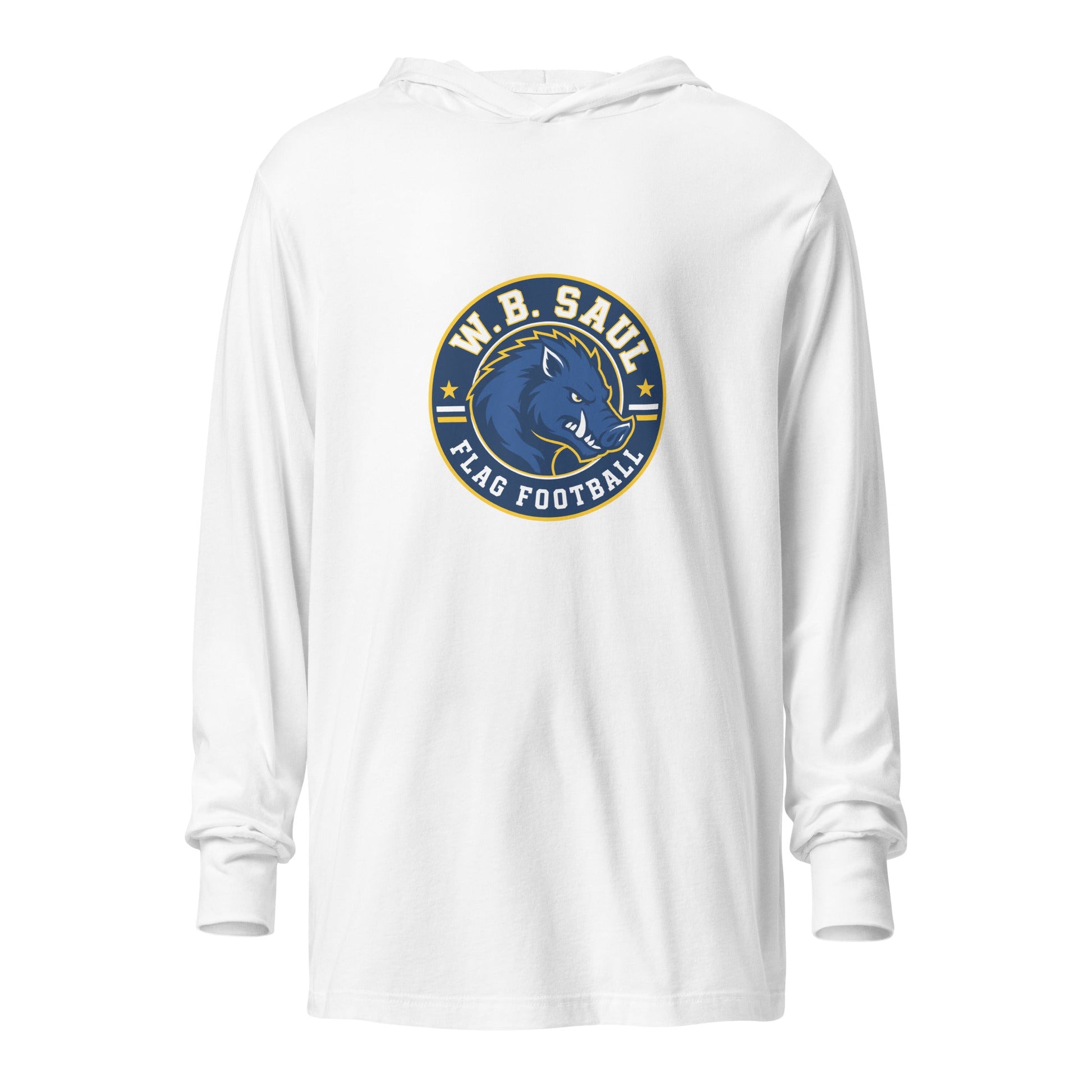 Performance | Hooded Long Sleeve T Shirt | W.B.Saul Razorbacks | Badge Logo