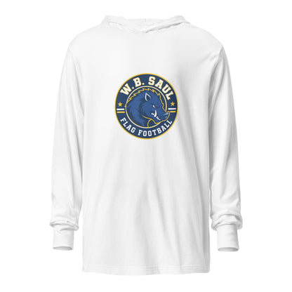 Performance | Hooded Long Sleeve T Shirt | W.B.Saul Razorbacks | Badge Logo