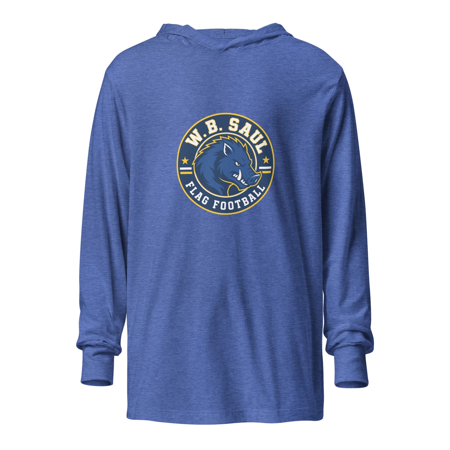 Performance | Hooded Long Sleeve T Shirt | W.B.Saul Razorbacks | Badge Logo