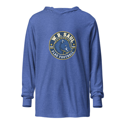 Performance | Hooded Long Sleeve T Shirt | W.B.Saul Razorbacks | Badge Logo