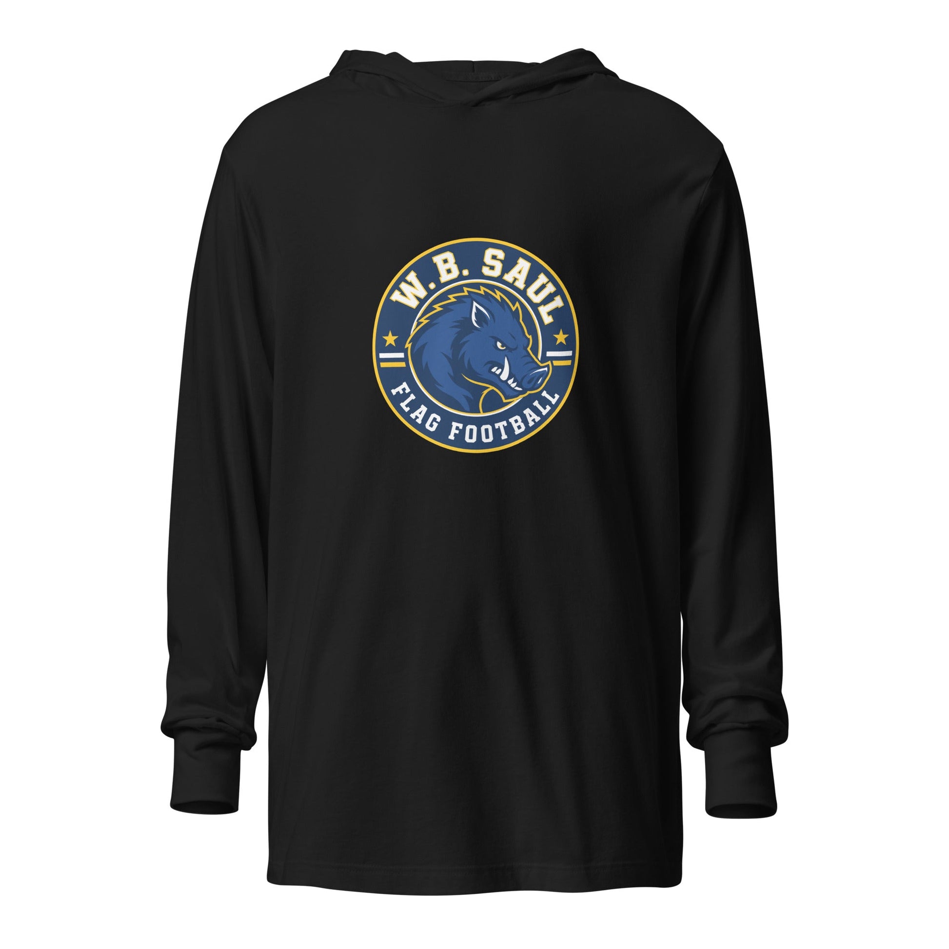 Performance | Hooded Long Sleeve T Shirt | W.B.Saul Razorbacks | Badge Logo