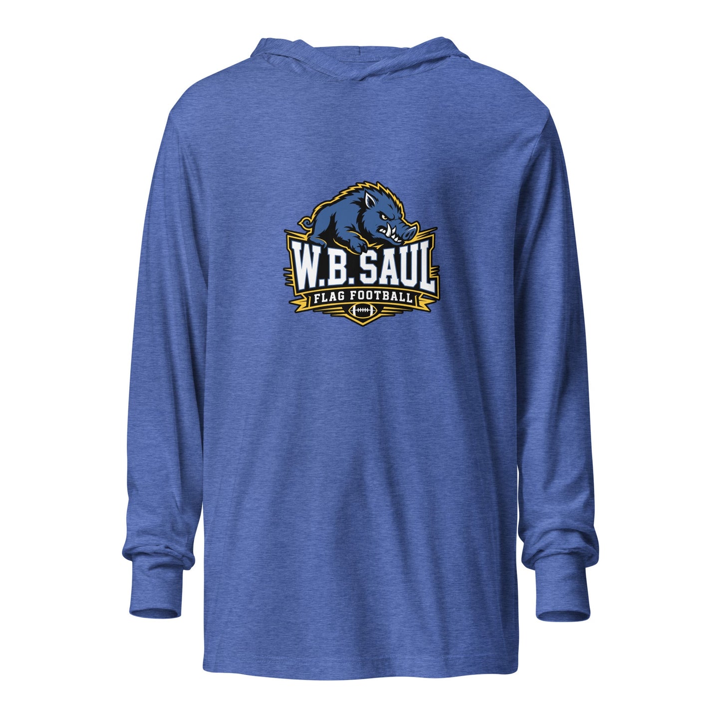 Performance | Hooded Long Sleeve T Shirt | W.B.Saul Razorbacks | Crest Logo