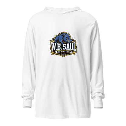 Performance | Hooded Long Sleeve T Shirt | W.B.Saul Razorbacks | Crest Logo