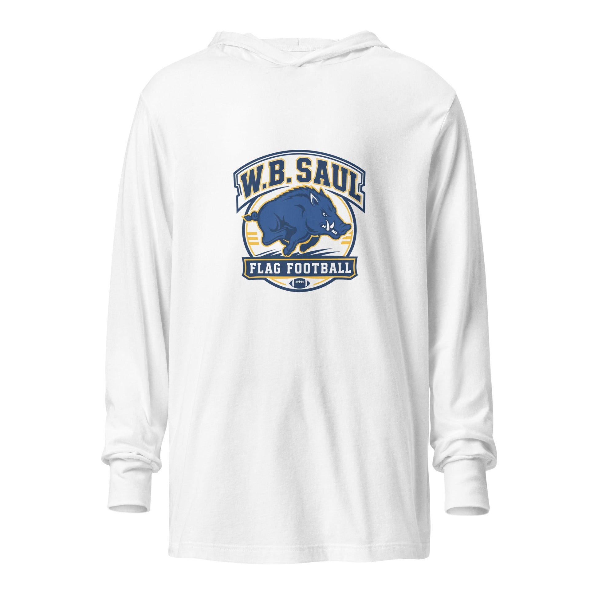 Performance | Hooded Long Sleeve T Shirt | W.B.Saul Razorbacks | Emblem Logo