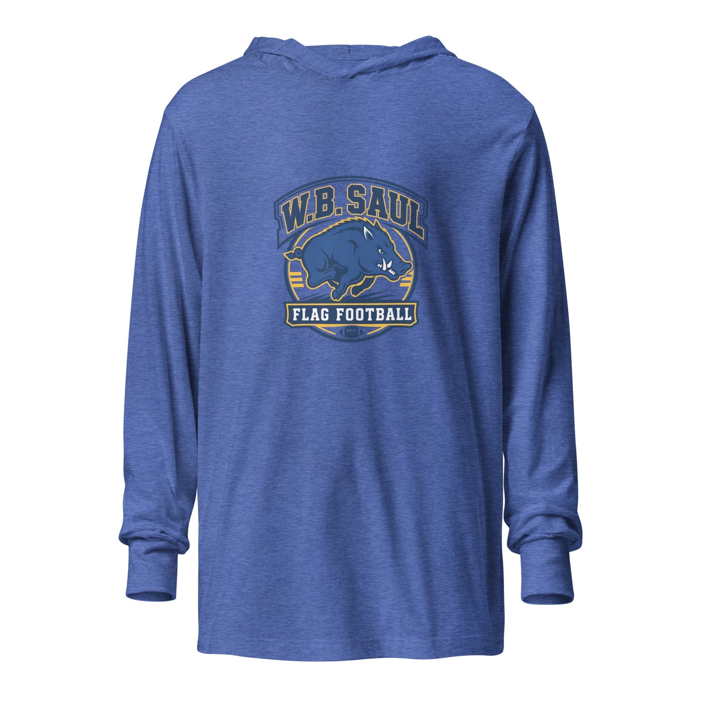 Performance | Hooded Long Sleeve T Shirt | W.B.Saul Razorbacks | Emblem Logo
