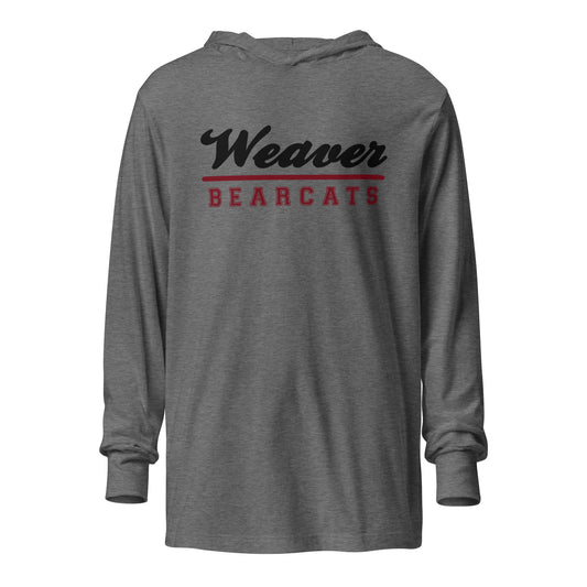 Performance | Hooded Long Sleeve T Shirt | Weaver High School | Athletic Crest Logo