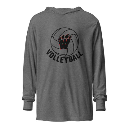 Performance | Hooded Long Sleeve T Shirt | Weaver High School | Vanguard Volley Logo