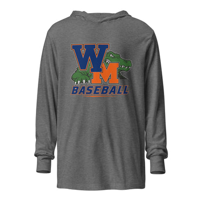 Performance | Hooded Long Sleeve T Shirt | West Memphis Community Christian College Gators | Athletics Logo