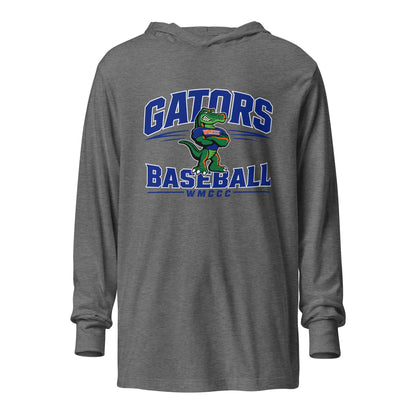 Performance | Hooded Long Sleeve T Shirt | West Memphis Community Christian College Gators | Emblem Logo