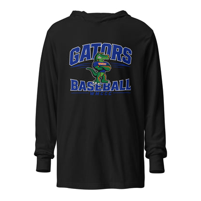 Performance | Hooded Long Sleeve T Shirt | West Memphis Community Christian College Gators | Emblem Logo