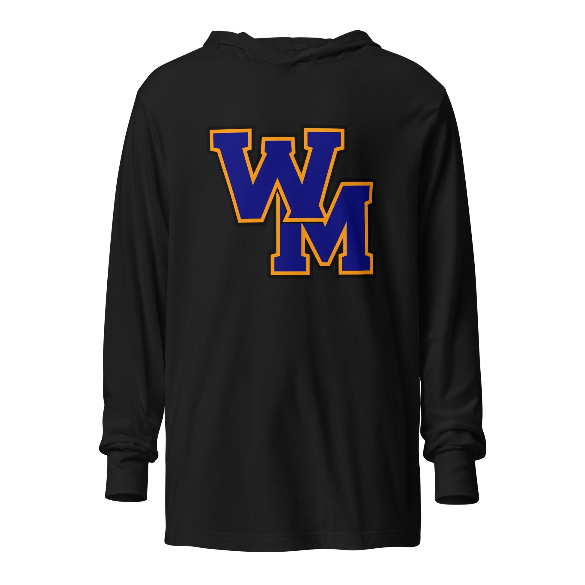 Performance | Hooded Long Sleeve T Shirt | West Memphis Community Christian College Gators | WM-Mark Logo