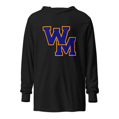 Performance | Hooded Long Sleeve T Shirt | West Memphis Community Christian College Gators | WM-Mark Logo