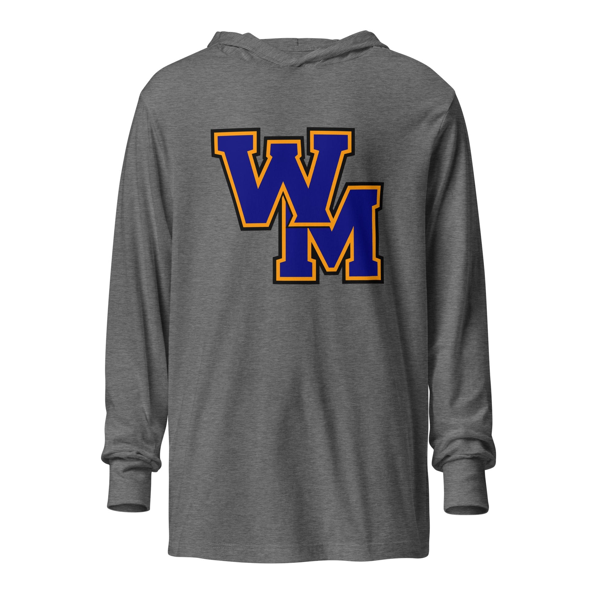 Performance | Hooded Long Sleeve T Shirt | West Memphis Community Christian College Gators | WM-Mark Logo