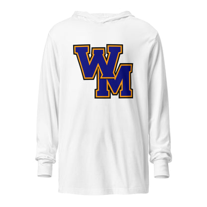 Performance | Hooded Long Sleeve T Shirt | West Memphis Community Christian College Gators | WM-Mark Logo