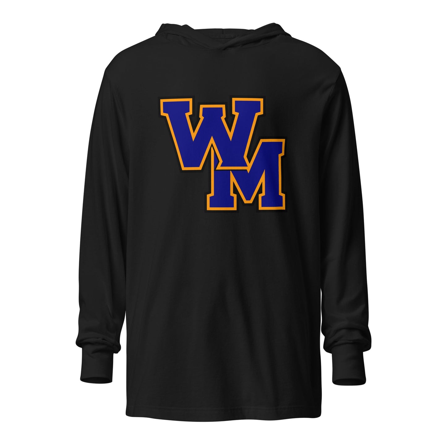 Performance | Hooded Long Sleeve T Shirt | West Memphis Community Christian College Gators | WM-Mark Logo