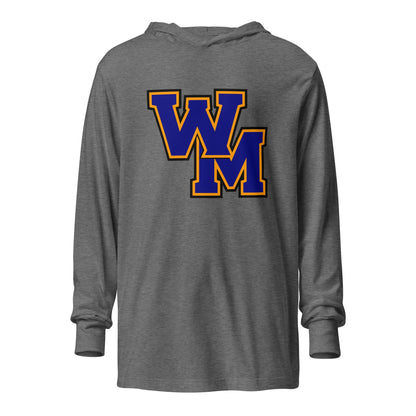 Performance | Hooded Long Sleeve T Shirt | West Memphis Community Christian College Gators | WM-Mark Logo