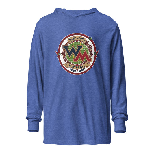 Performance | Hooded Long Sleeve T Shirt | West Mound Stars | Badge Logo