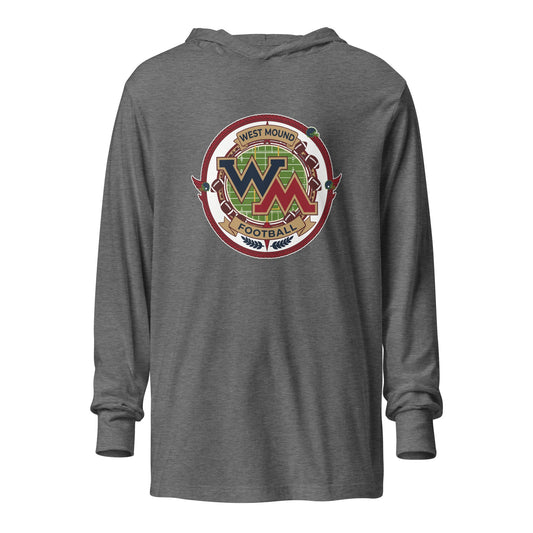 Performance | Hooded Long Sleeve T Shirt | West Mound Stars | Badge Logo