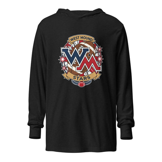 Performance | Hooded Long Sleeve T Shirt | West Mound Stars | Vanguard Logo