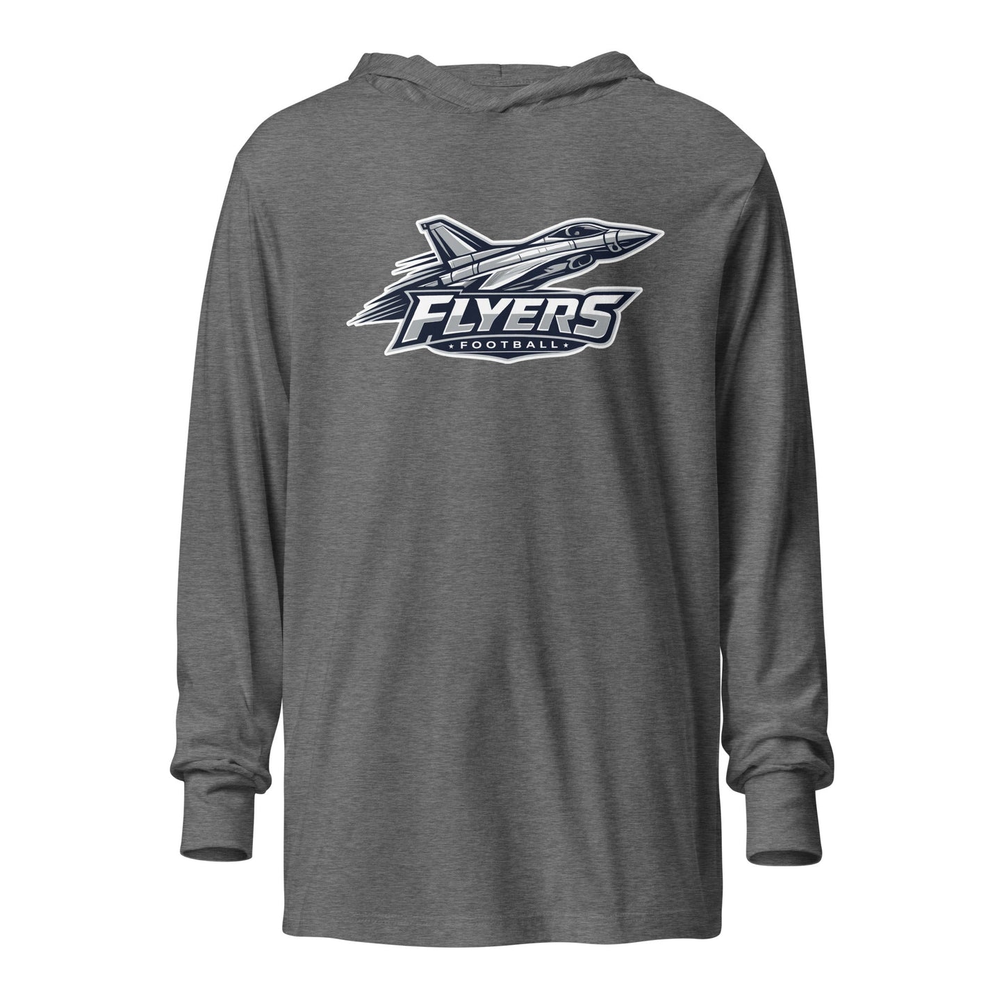 Performance | Hooded Long Sleeve T Shirt | West Texas Flyers | Flyer Mascot Logo