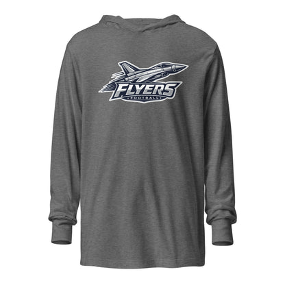 Performance | Hooded Long Sleeve T Shirt | West Texas Flyers | Flyer Mascot Logo