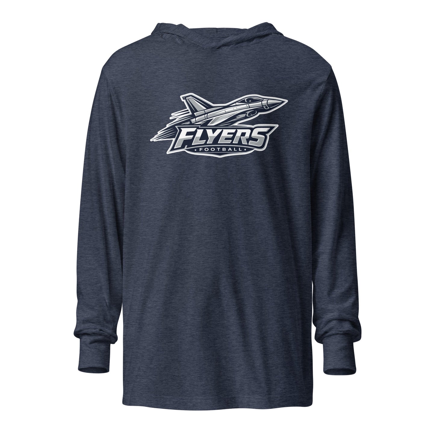 Performance | Hooded Long Sleeve T Shirt | West Texas Flyers | Flyer Mascot Logo