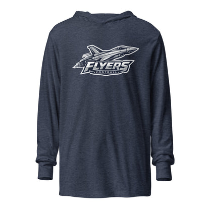 Performance | Hooded Long Sleeve T Shirt | West Texas Flyers | Flyer Mascot Logo