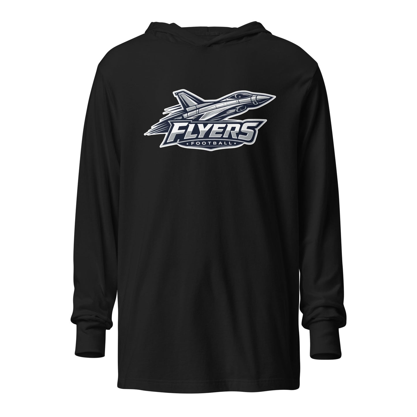 Performance | Hooded Long Sleeve T Shirt | West Texas Flyers | Flyer Mascot Logo