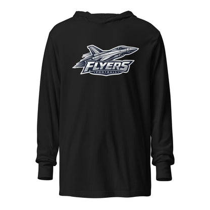 Performance | Hooded Long Sleeve T Shirt | West Texas Flyers | Flyer Mascot Logo