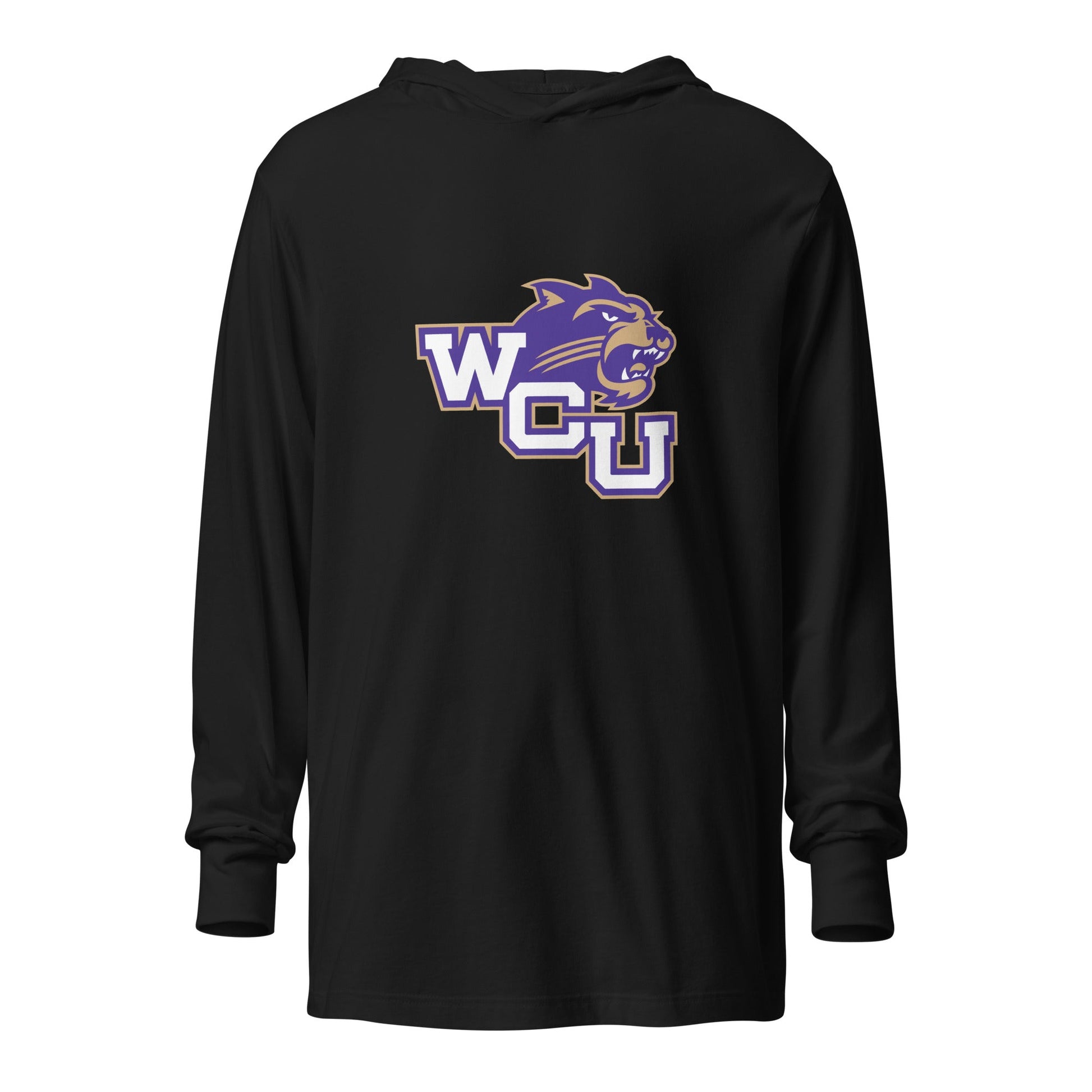 Performance | Hooded Long Sleeve T Shirt | Western Carolina Ultimate | Battle Athletics Logo