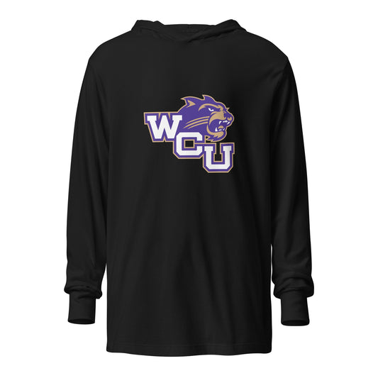 Performance | Hooded Long Sleeve T Shirt | Western Carolina Ultimate | Battle Athletics Logo
