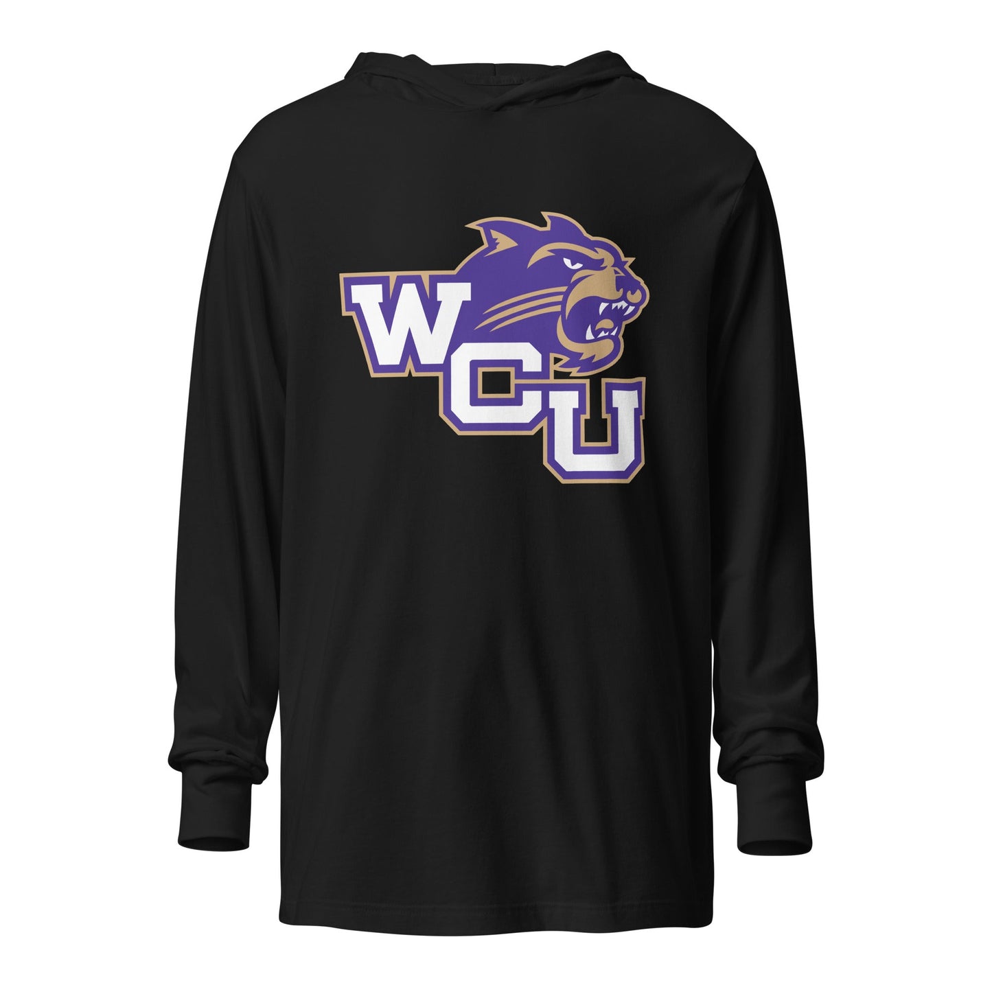 Performance | Hooded Long Sleeve T Shirt | Western Carolina Ultimate | Battle Athletics Logo