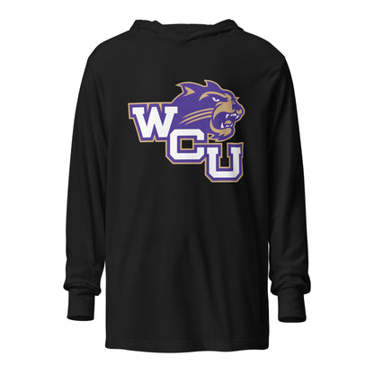 Performance | Hooded Long Sleeve T Shirt | Western Carolina Ultimate | Battle Athletics Logo