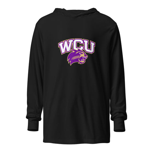 Performance | Hooded Long Sleeve T Shirt | Western Carolina Ultimate | WCU Roar Mark Logo