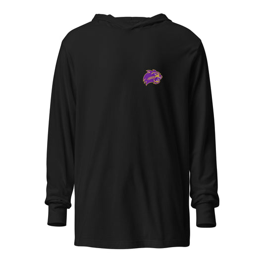 Performance | Hooded Long Sleeve T Shirt | Western Carolina Ultimate | Wildcats Crest Logo