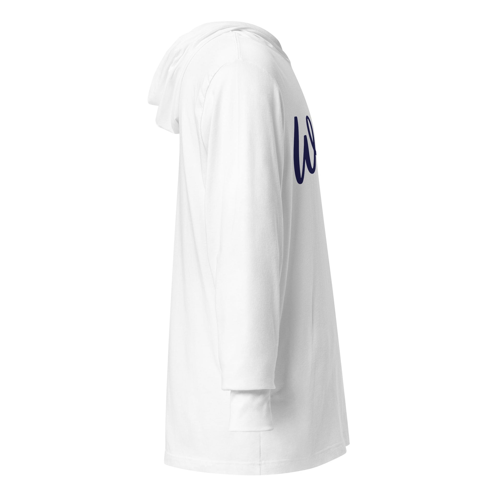 Performance | Hooded Long Sleeve T Shirt | White Mountain School | Script Logo